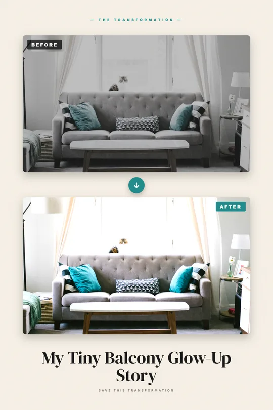 Before & After template example